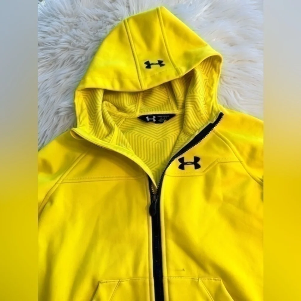 Under Armour UA ColdGear‎ Infrared Softshell Zip Jacket Yellow Boys Youth YXL